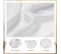 2 Pièces Rideau Voilage En Polyester Avec Ruban Fronceur.semi-transparent.blanc 135x245cm(lxh)