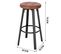 Lot De 4 Tabouret De Bar Avec Siège Similicuir Pivotant-pieds En Métal Avec Repose-pieds-marron