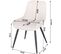 2x Chaises De Salle À Manger-chaises Relaxantes En Velours-ergonomiques Avec Dossier-crème Blanc