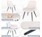 2x Chaises De Salle À Manger-chaises Relaxantes En Velours-ergonomiques Avec Dossier-crème Blanc