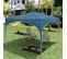 Tonnelle De Jardin-tente De Fête Avec Toit En Demi-cercle-pliable Imperméable-3x3m Bleu