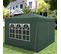 Tonnelle De Jardin Pliable Imperméable-protection Du Soleil Uv 50+ Hauteur Réglable 3x3m-vert