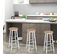 Lot De 4 Tabourets De Bar.tabouret De Bistrot.chaise Stable+durable.surface En Mdf.chêne Clair