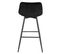 Lot De 2 Tabourets De Bar En Velours-Chaises De Bar Avec Repose-pieds-Pieds En Métal-Noir