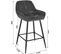 Design Chaise Haute Pour Bar. Tabourets De Bar En Velours Lot De 6. Cadre En Métal. Gris Foncé