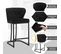 Lot De 4 Tabourets De Bar En Velours-Chaise Ergonomique Pour Cuisine/Salon-Pieds En Métal-Noir