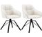 Lot De 2 Chaises Salle à Manger,chaises Pivotante à 360°scandinave,rembourrée En Velours,crème