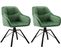 Lot De 2 Chaises Salle à Manger,chaises Cuisine,scandinave,rembourrée En Velours,vert Foncé