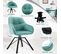 Lot De 2 Chaises Salle à Manger,chaises Cuisine,scandinave,rembourrée En Velours,vert Turc