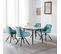 Lot De 2 Chaises Salle à Manger,chaises Cuisine,scandinave,rembourrée En Velours,vert Turc