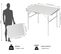 Lot De 3 Table De Camping Pliable En Aluminium+mdf,table De Jardin Exterieur,hauteur Réglable,blanc