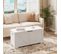 Banc De Rangement 76l Avec 2 Charnières De Sécurité, Blanc