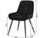 Lot De 4 Chaises De Salle À Manger,Chaises Relaxantes En Velours Ergonomiques Avec Dossier,Noir