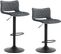 Lot De 2 Tabourets De Bar Pivotants.chaise De Salle à Manger En Velours.hauteur Réglable.gris Foncé