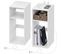 2 X Table De Chevet,table D’appoint Avec Station De Charge,2 Ports Usb+2 Prises,25x30x60cm,blanc