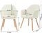 Lot De 2 Chaise De Salle à Manger Rembourrée En Velours Côtelé,chaise Cuisine,pieds En Bois,beige