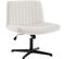 Chaise De Bureau En Velours,fauteuil Relax Sans Roulettes,pivotant,hauteur Réglable,crème Blanc