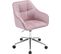 Chaise Bureau En Velours,fauteuil De Bureau Ergonomique,pivotante,hauteur Réglable,rose+argenté