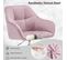 Chaise Bureau En Velours,fauteuil De Bureau Ergonomique,pivotante,hauteur Réglable,rose+argenté