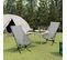 2xchaise De Camping Pliable+ultra-légère,chaise Alu Portable Avec Sac De Transport,dossier Hautgris