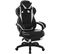 Chaise Gaming En Tissu Leathaire,fauteuil Gamer Avec Coussin Lombaire,hauteur Réglable,gris