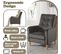 Fauteuil Relax Rembourré En Velours,fauteuil Cabriolet,avec Accoudoirs Et Dossier Haut,gris Foncé