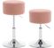 Lot De 2 Tabourets De Maquillage Rembourrés,hauteur Réglable,rose