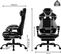 Fauteuil Gamer Pivotante,hauteur Réglable,chaise De Bureau Avec Réssorts,en Tissu Maillé,noir+gris