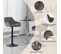 Lot De 4 Tabouret Bar Haute,chaise Cuisine Pivotante,hauteur Réglable,en Velours,gris Foncé