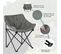 Chaise Camping,fauteuil Pliant,avec Sac De Transport,tissu En Daim Synthétique+oxford,gris Foncé
