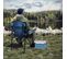 Chaise Camping Pliante,chaise De Pêche,avec Porte-gobelet,poche Latérale,sac De Transport,bleu+noir