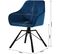 Lot De 2 Chaise Pivotante à 360°,chaise Salle à Manger Rembourrée,scandinave,en Velours,bleu