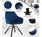 Lot De 2 Chaise Pivotante à 360°,chaise Salle à Manger Rembourrée,scandinave,en Velours,bleu