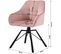 Lot De 2 Chaise Pivotante à 360°,chaise Salle à Manger Rembourrée,scandinave,en Velours,rose