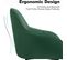 Lot De 6 Chaise De Salle à Manger,chaise De Cuisine Rembourrée En Velours,pieds En Métal,vert Foncé