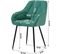 Lot De 4 Chaise De Salle à Manger,chaise De Cuisine Rembourrée En Velours,pieds En Métal,vert Turc