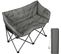 Chaise Pliante Camping Double,chaise De Pique-nique,poche Latérale,sac De Transport,gris Foncé