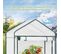 Serre De Jardin,serre Tomate,bâche En Pe,forme Tipi,cadre En Acier,100x50x190cm,porte Zippée,blanc