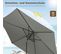Parasol De Jardin,300cm,parasol Inclinable Avec Manivelle,hexagonal,tissu Anti-uv 180g/m²gris Foncé