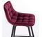 2x Tabourets De Bar Avec Repose-pieds-chaise Haute En Velours+ Métal-bordeaux