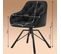 Chaise Salle À Manger En Velours,pivotante,chaise Cuisine,avec Pieds En Métal,scandinave,noir