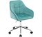 Chaise Bureau,fauteuil De Bureau,pivotante,siège Rembourré En Velours,hauteur Réglable,turquoise