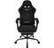 Chaise Gaming Massante,fauteuil Gamer,avec Soutien Lombaire Massant,tissu Maille,noir+blanc