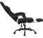 Chaise Gaming Massante,fauteuil Gamer,avec Soutien Lombaire Massant,tissu Maille,noir+blanc