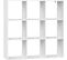 Bibliothèque Cubique à 9 Compartiments Ouverts,étagère De Rangement à 3 Niveaux,94x29,5x93cm,blanc