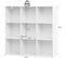 Bibliothèque Cubique Avec 9 Compartiments,meuble De Rangement Autoportant,94x29,5x93cm,blanc