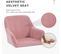 Chaise De Bureau à Roulettes,hauteur Réglable,pivotante,siège Rembourré,en Velours,rose+blanc