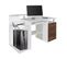 Bureau Workspace H Iv Blanc/noyer