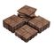 Lot De 27 Dalles De Terrasse En Bois De Sapin Marron 12 Lattes