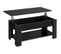 Table Basse Avec Plateau Relevable En Pin Laqué 98 X 50 X 42 Cm Noir